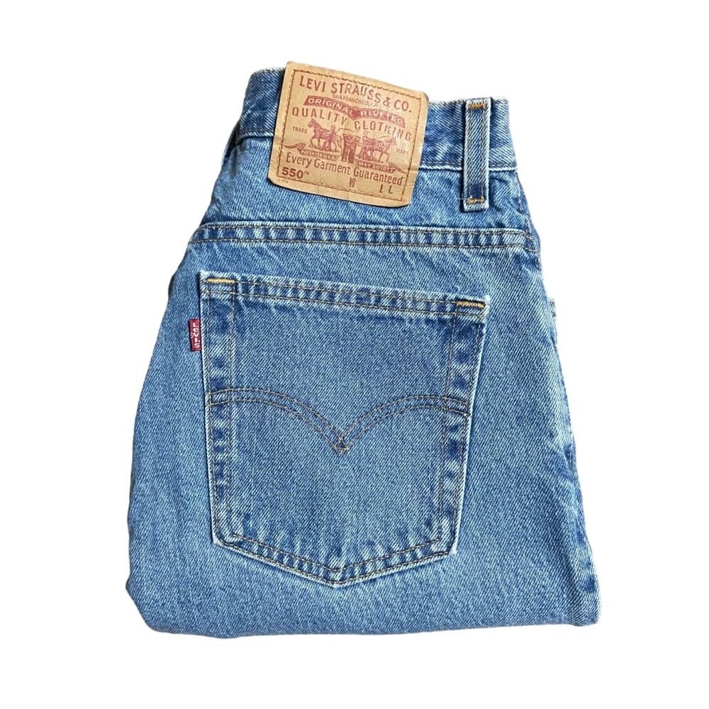 Levi’s Y2K 550 Relaxed Fit Tapered Leg Women’s Size 12 Blue Made in USA